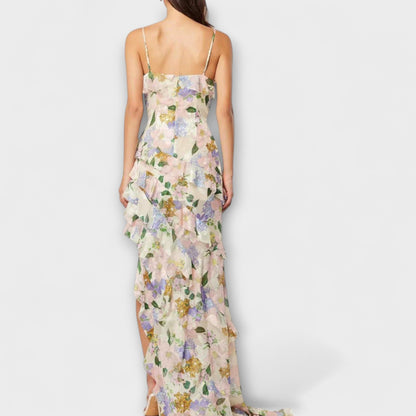 Chic Rynket Kjole med Stroppeprint for Enhver Anledning