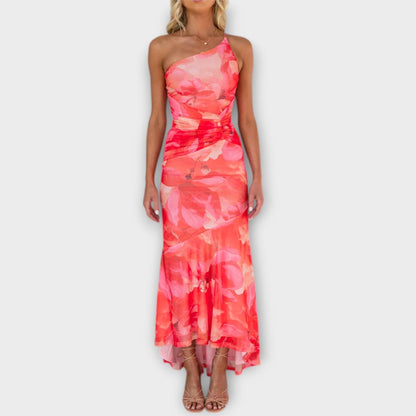 Chic Asymmetrisk Rynket Festkjole for Alle Anledninger