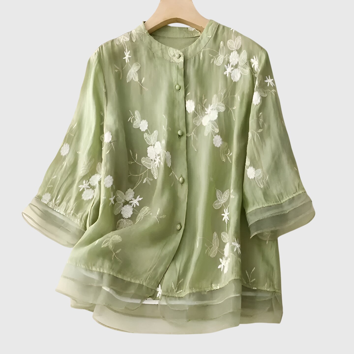 Brodert Blomsterbluse for Spesielle Anledninger