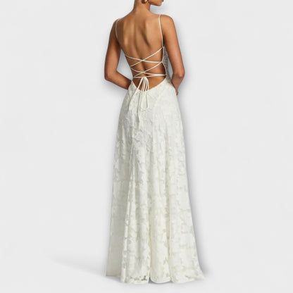 Chic Jacquard Maxi Kjole for Spesielle Anledninger