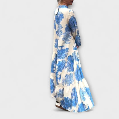 Nerina - Chic Floral Maxi Kjole for Spesielle Anledninger