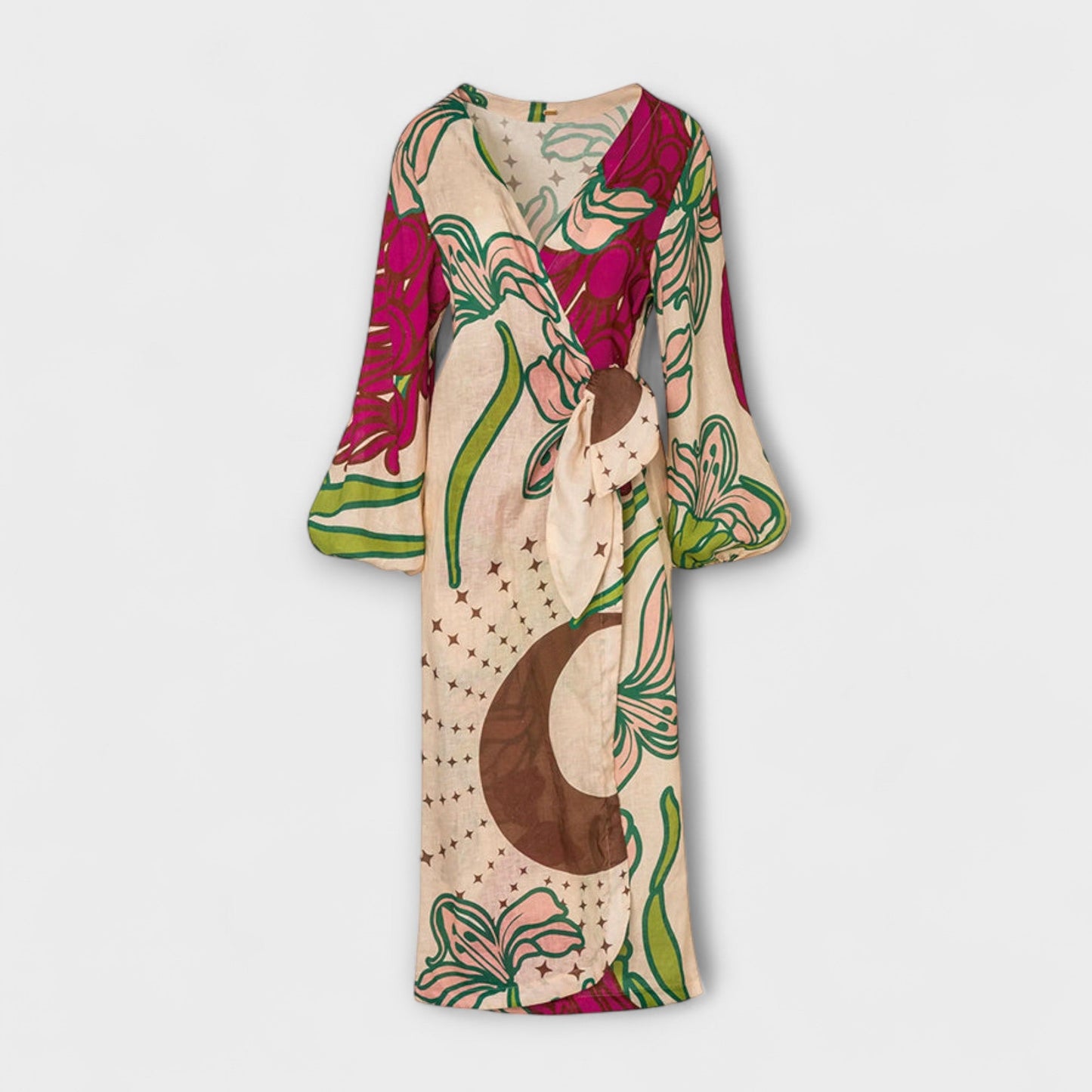 Tracey - Stilig Maxi Kjole med Slips for Enhver Anledning