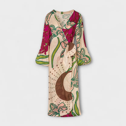 Tracey - Stilig Maxi Kjole med Slips for Enhver Anledning