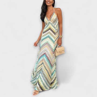 Remi - Missoni Vibrant Herringbone Maxi Kjole for Enhver Anledning