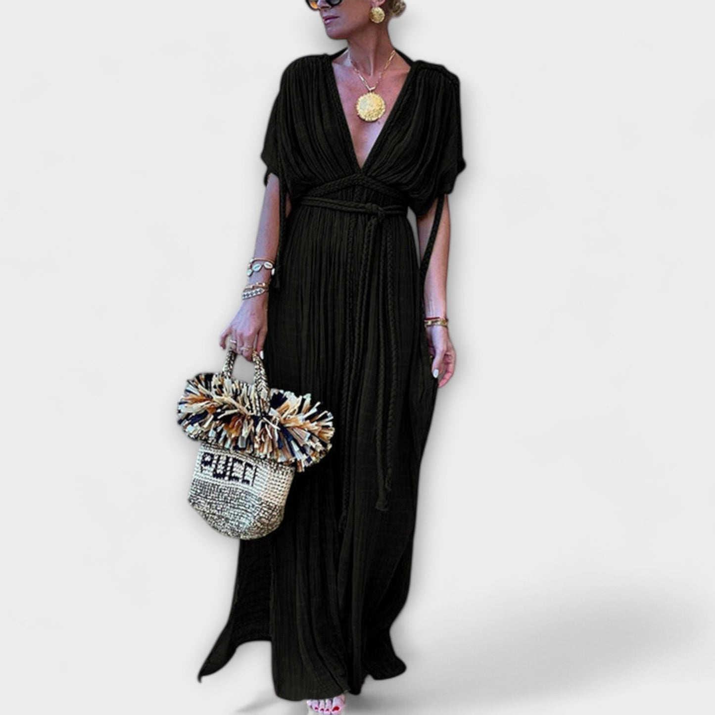 Gresk Stil Maxi Kimono Kjole for Spesielle Anledninger