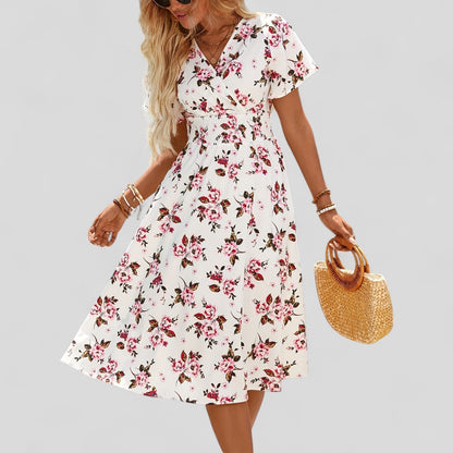Gretalise | Chic Sommer Midi Kjole for Enhver Anledning