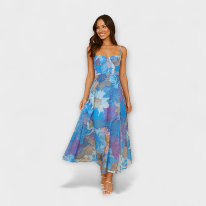 Audrey Blomsterprint Kjole for Kvinner - Ideell for Arrangementer og Samlinger