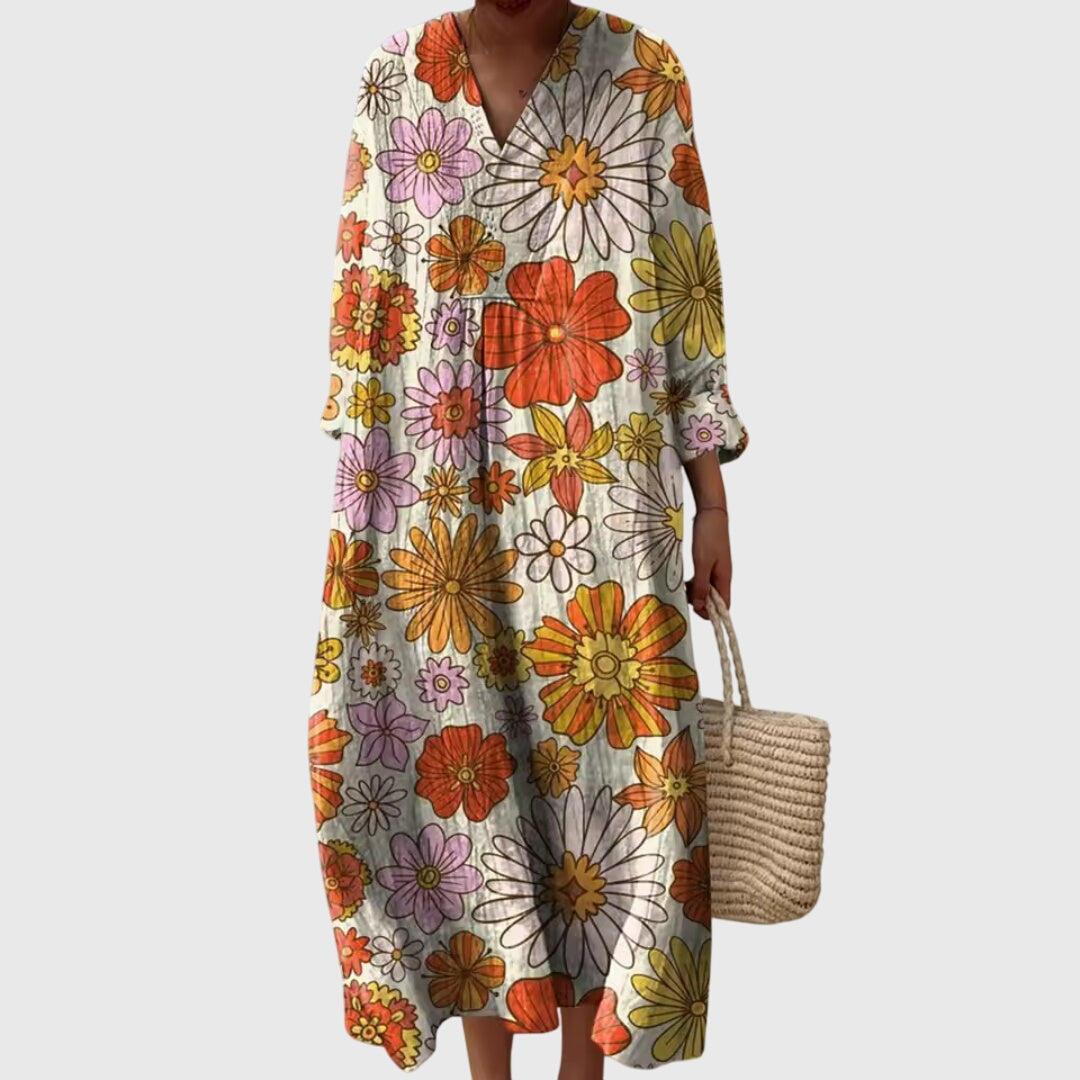 Stephanie™ | Chic Geometrisk Print Kjole for Enhver Anledning