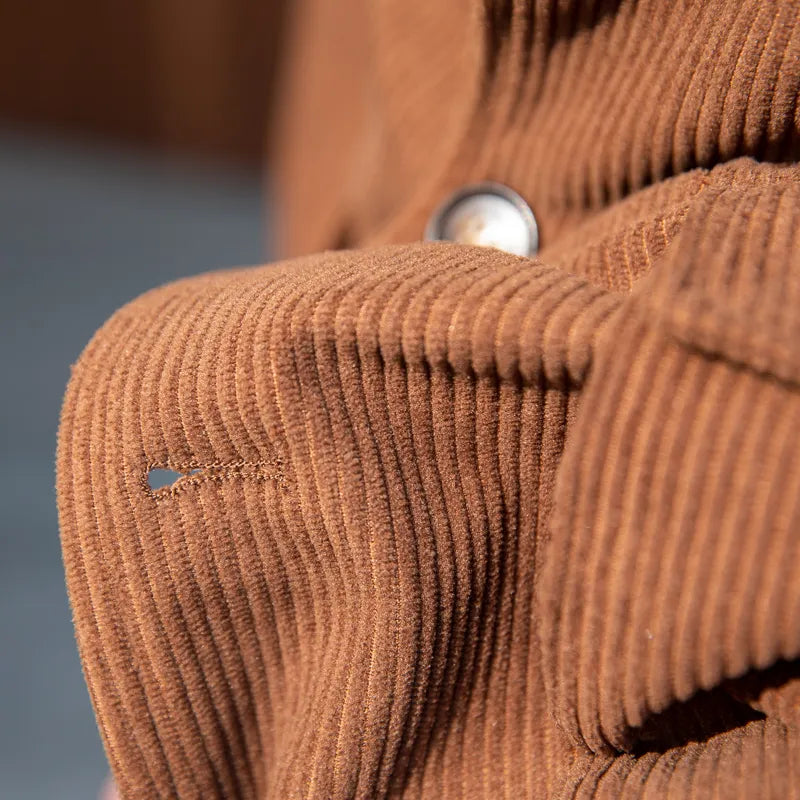 Herre Herringbone Blazer med Gullfargede Detaljer