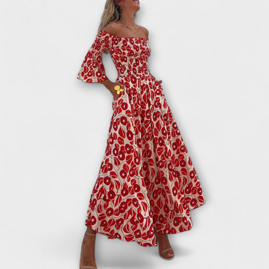 Chic Off-Shoulder Maxi Kjole for Reiser