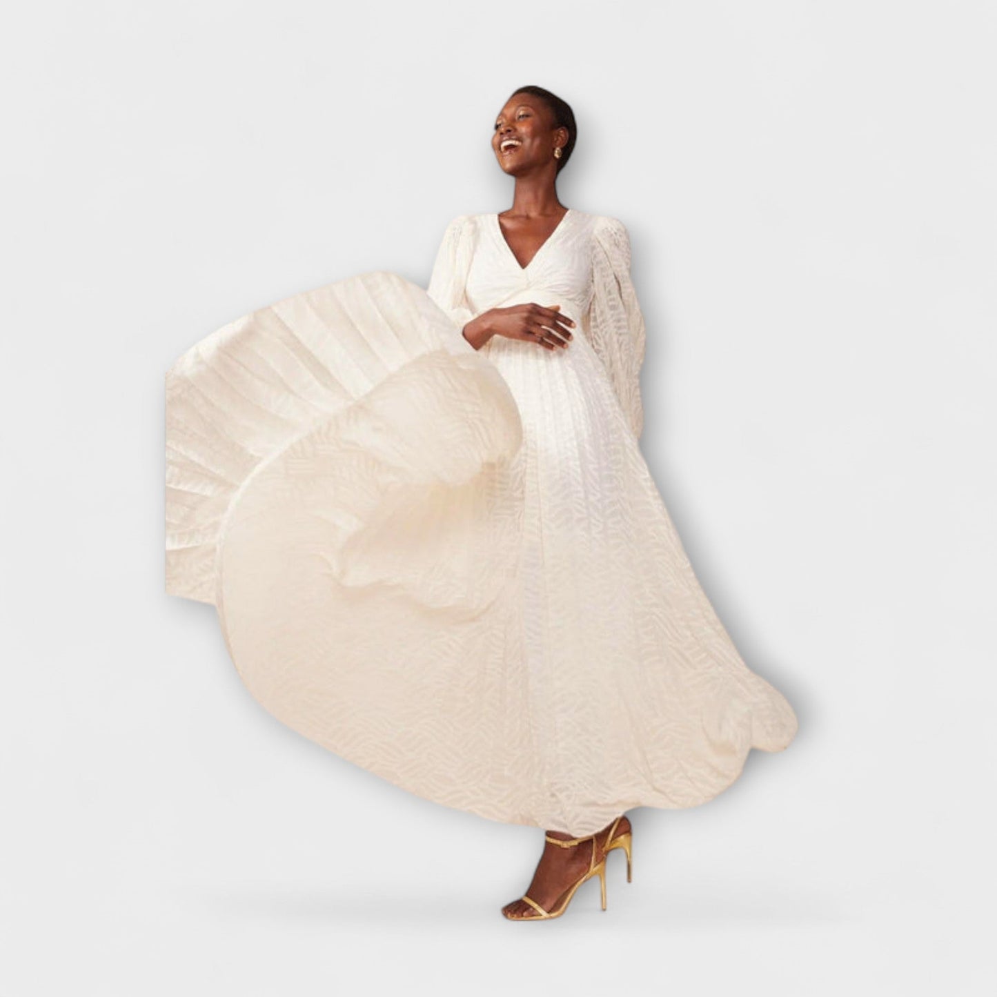 Elsa Cream Maxi Kjole – Ideell for Sommerarrangementer