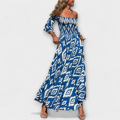 Havblomst Off-Shoulder Kjole for Stranddager