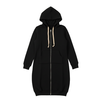 Bonnie - Koselig Langline Zip Hoodie for Hverdagsstil