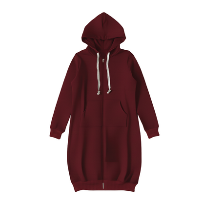 Bonnie - Koselig Langline Zip Hoodie for Hverdagsstil