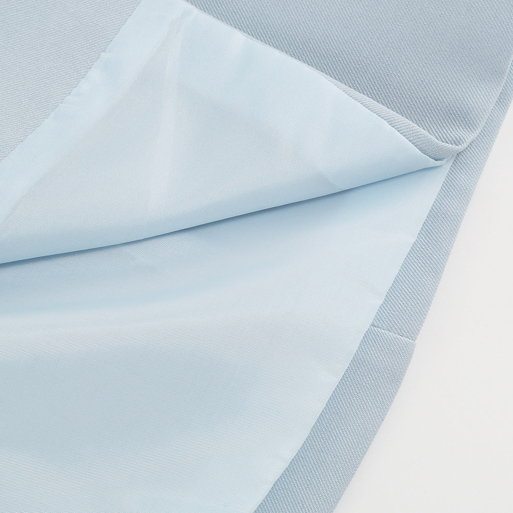 Chic Cape Blazer Mini Kjole med Belte og Gull Detaljer