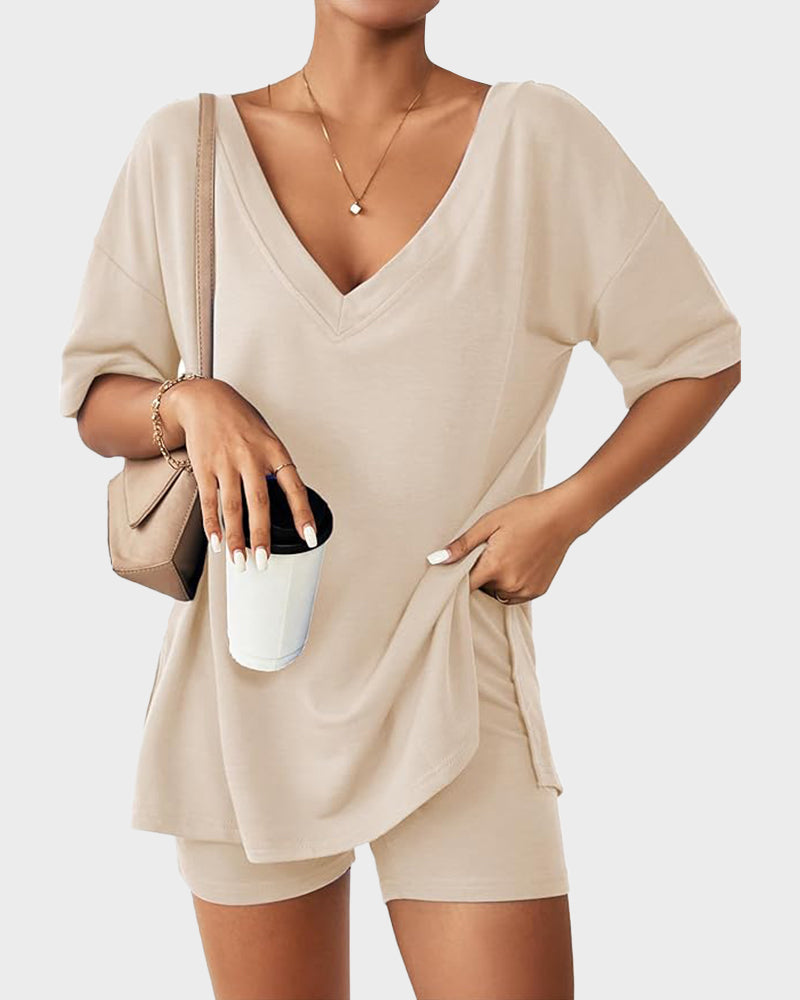 Camilla | Chic Strikket Lounge Ensemble for Hverdagsbruk