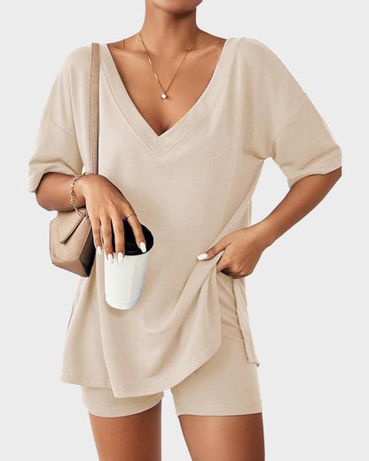 Camilla | Chic Strikket Lounge Ensemble for Hverdagsbruk