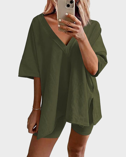 Camilla | Chic Strikket Lounge Ensemble for Hverdagsbruk