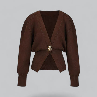 Stilig V-hals Dame Cardigan for Alle Anledninger