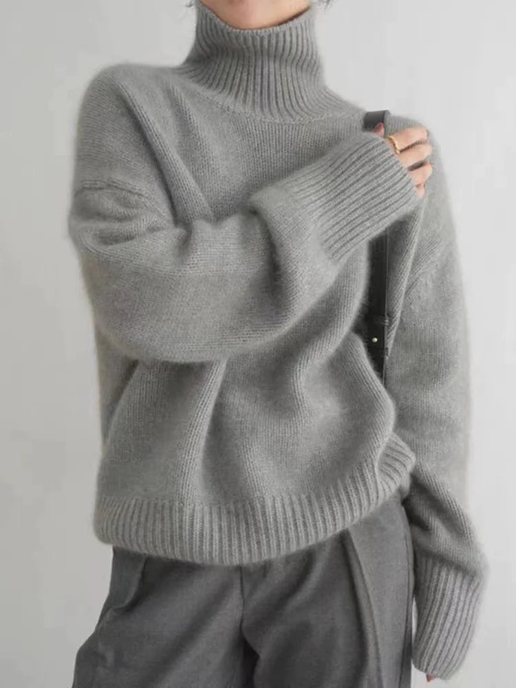 Elizabeth - Koselig Strikket Turtleneck for Hverdagsbruk