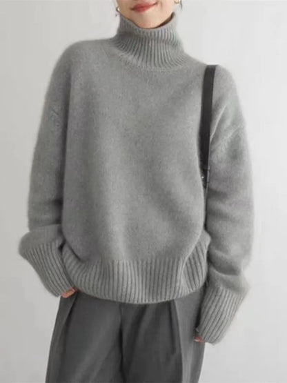 Elizabeth - Koselig Strikket Turtleneck for Hverdagsbruk
