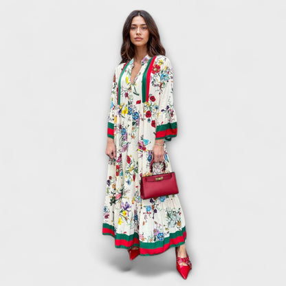 Blomstertrykt Maxikjole for Spesielle Anledninger