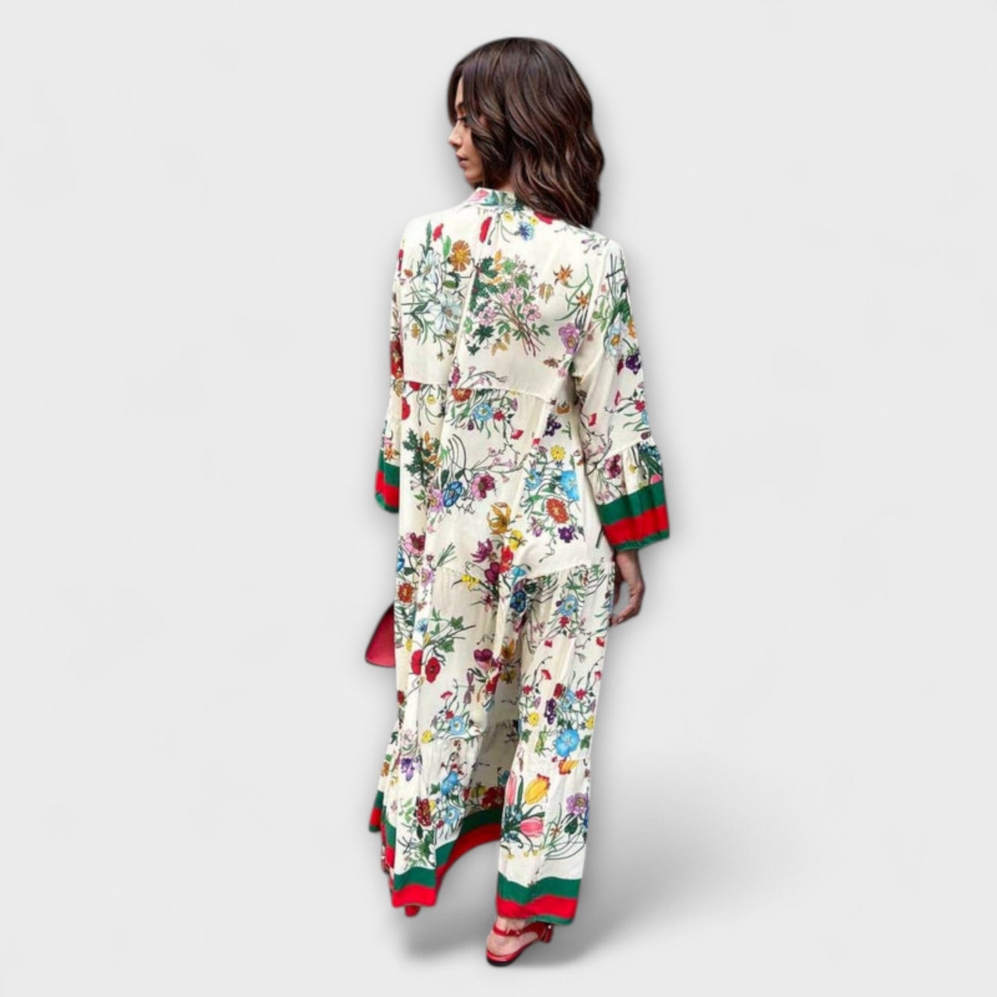 Blomstertrykt Maxikjole for Spesielle Anledninger