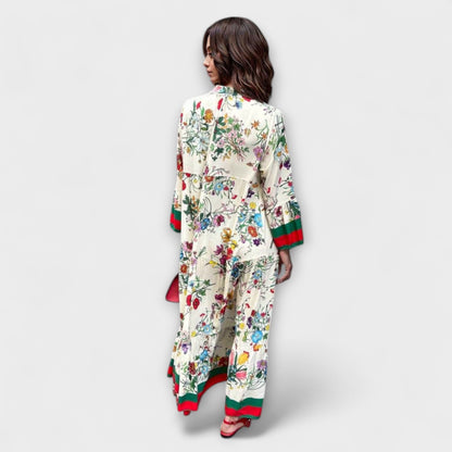 Blomstertrykt Maxikjole for Spesielle Anledninger