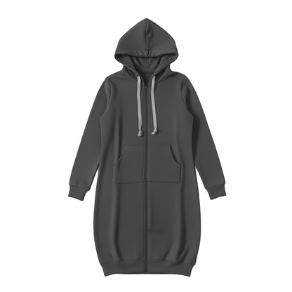 Bonnie - Koselig Langline Zip Hoodie for Hverdagsstil