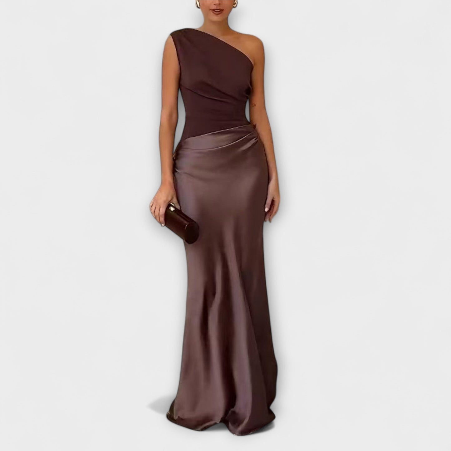 Chic One-Shoulder Plisserte Ballkjole for Spesielle Anledninger