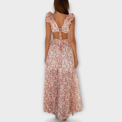 Elin - Chic Maxi Kjole med Volanger for Enhver Anledning