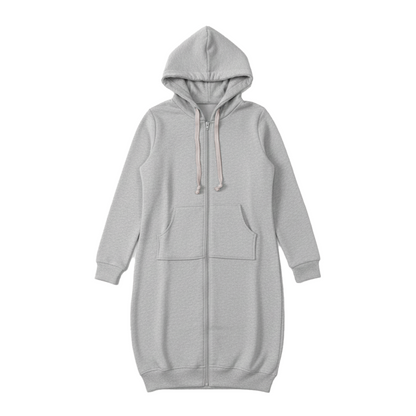 Bonnie - Koselig Langline Zip Hoodie for Hverdagsstil