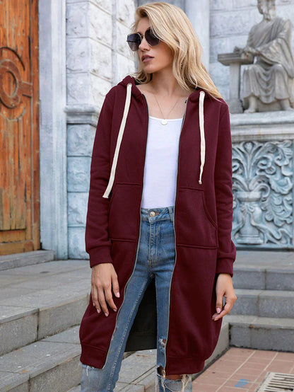 Bonnie - Koselig Langline Zip Hoodie for Hverdagsstil