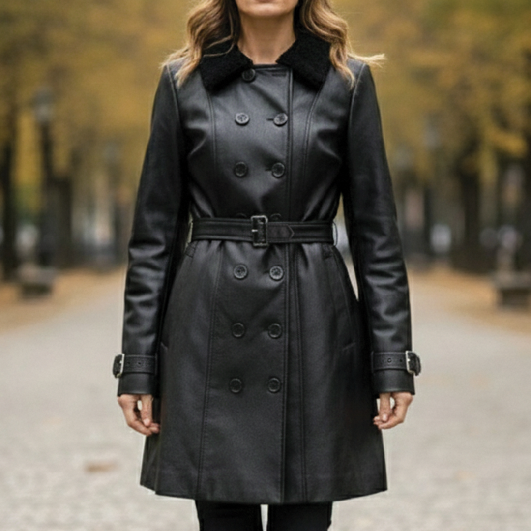 Victoria – Artisan Crafted Leather Coat for Chic Outings