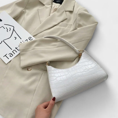 Olivia - Glanset Vegansk Læderveske for Stilige Utflukter