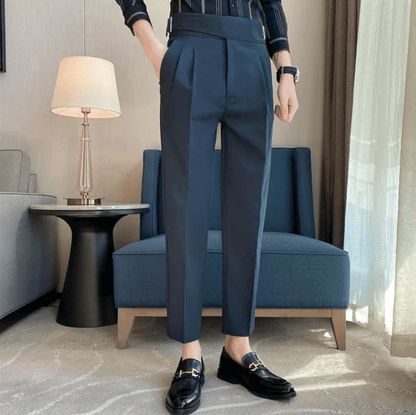 Herreformelle høyt midjefasongede bukser for anledninger