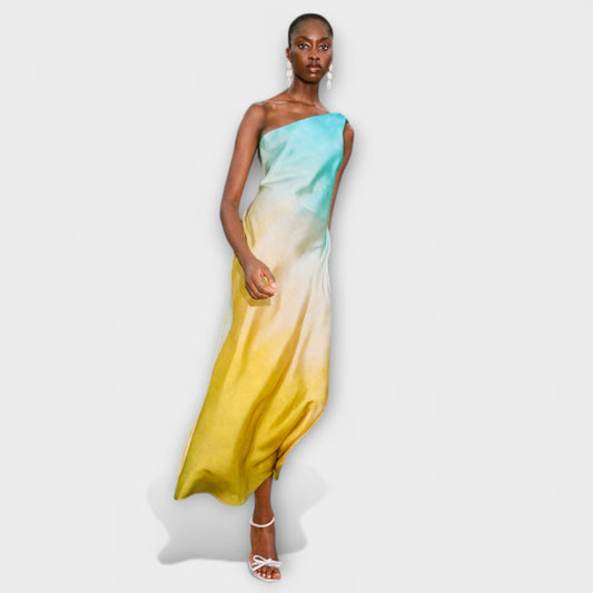 Arabella - Chic En-skulder Midi Kjole for Alle Anledninger