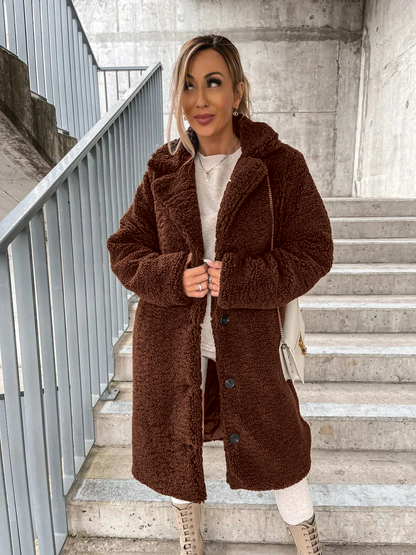 Emma - Myk Fløyels Trench Coat for Alle Anledninger