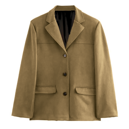 Chic Vintage Suede Blazer for Stilige Anledninger