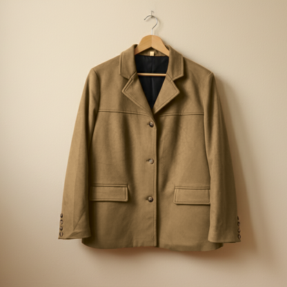 Chic Vintage Suede Blazer for Stilige Anledninger