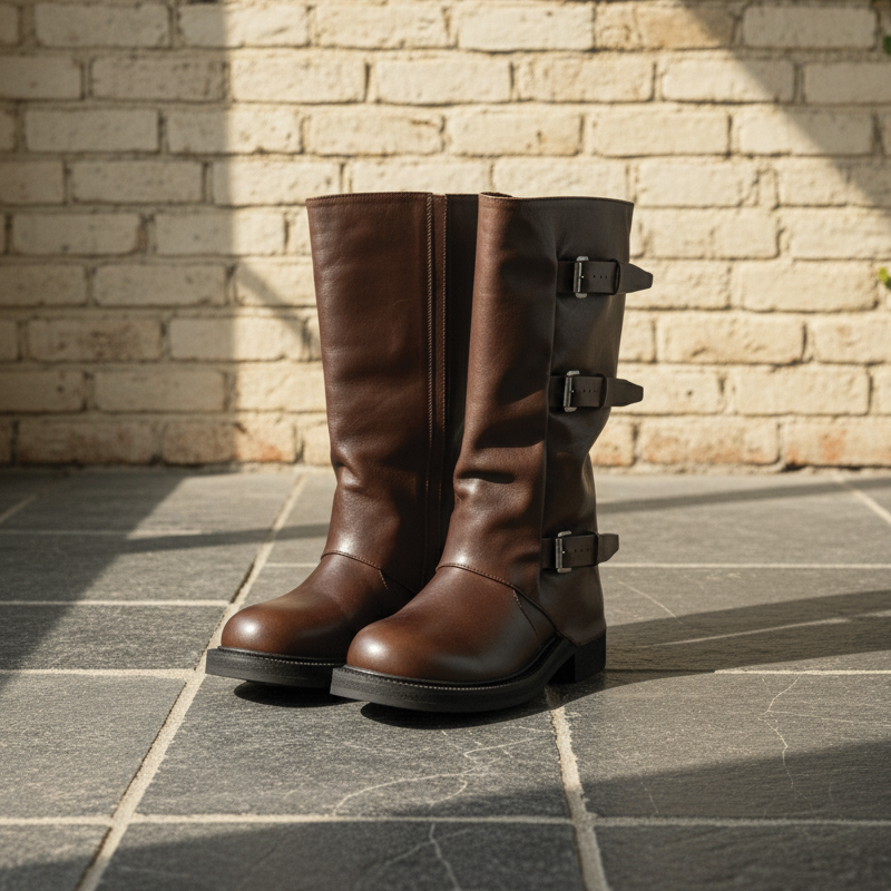 Charlotte - Retro Knelengde Moteboots for Alle Anledninger