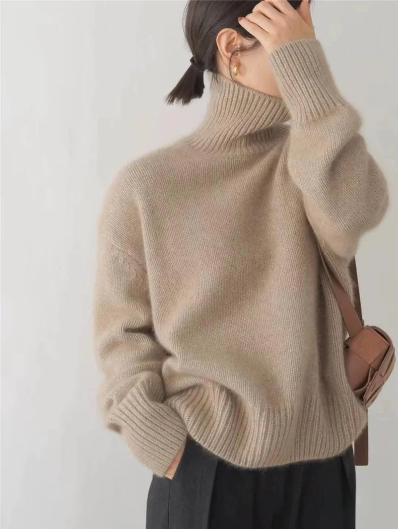 Elizabeth - Koselig Strikket Turtleneck for Hverdagsbruk