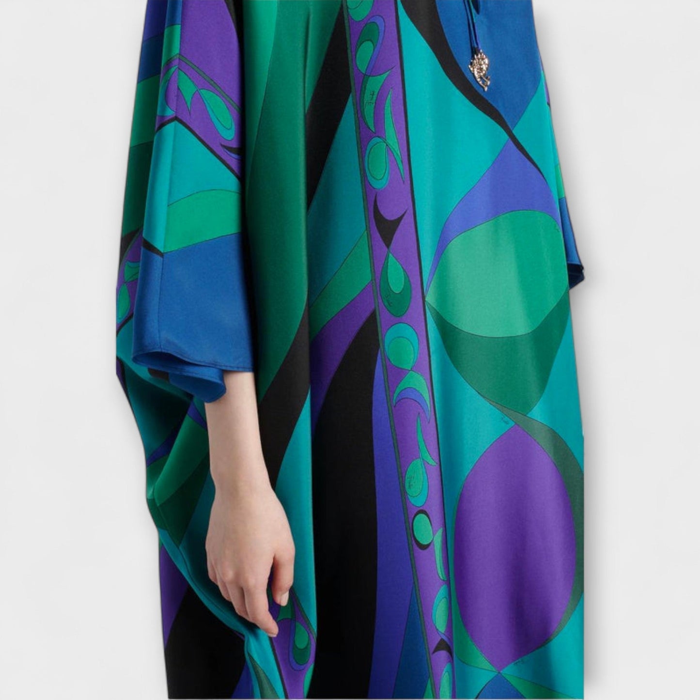 Harper - Fargerik Psykedelisk Kaftan for Strand- og Festivalbruk