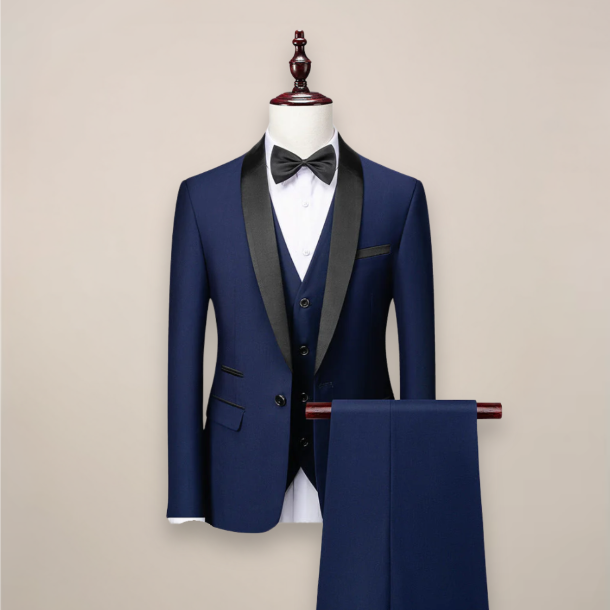 Herre 3-delt Slim Fit Tuxedo – Stilfull Sofistikering for Formelle Anledninger