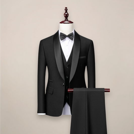 Herre 3-delt Slim Fit Tuxedo – Stilfull Sofistikering for Formelle Anledninger