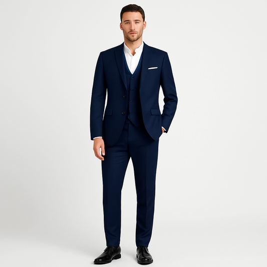 Herres 3-delt Dress Sett – Klassisk Blazer, Vest, Bukser for Bryllup og Forretninger