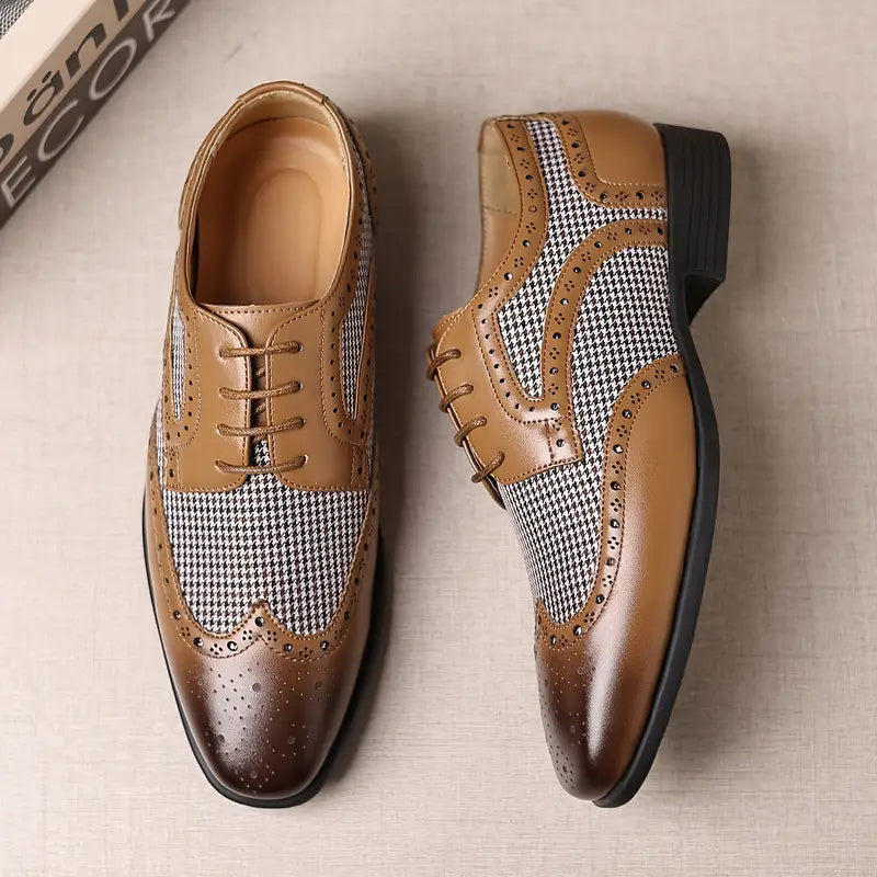 Herre Lace-Up Brogue Oxford Sko for Formell og Smart Casual Bruk