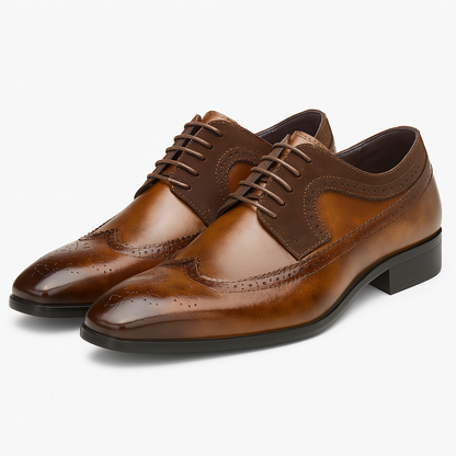 Herre To-farget Wingtip Brogue Oxford Sko for Formelle Anledninger