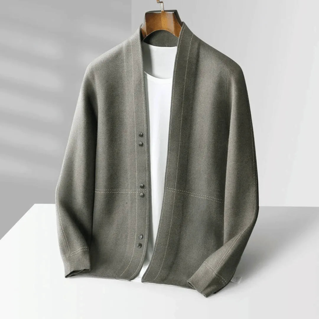 Herre Strikket Cardigan for Smart Casual Bruk
