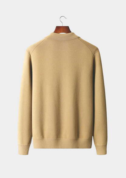 Herre Knapp-Op Cardigan med Lommer for Stilig Lagdeling